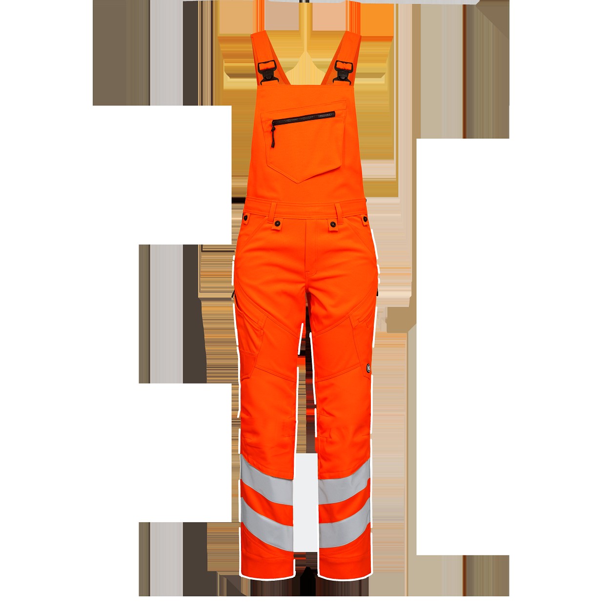 ENGEL Safety Latzhose mit 2-Wege-Stretch in Hi-vis Orange, Größe 26