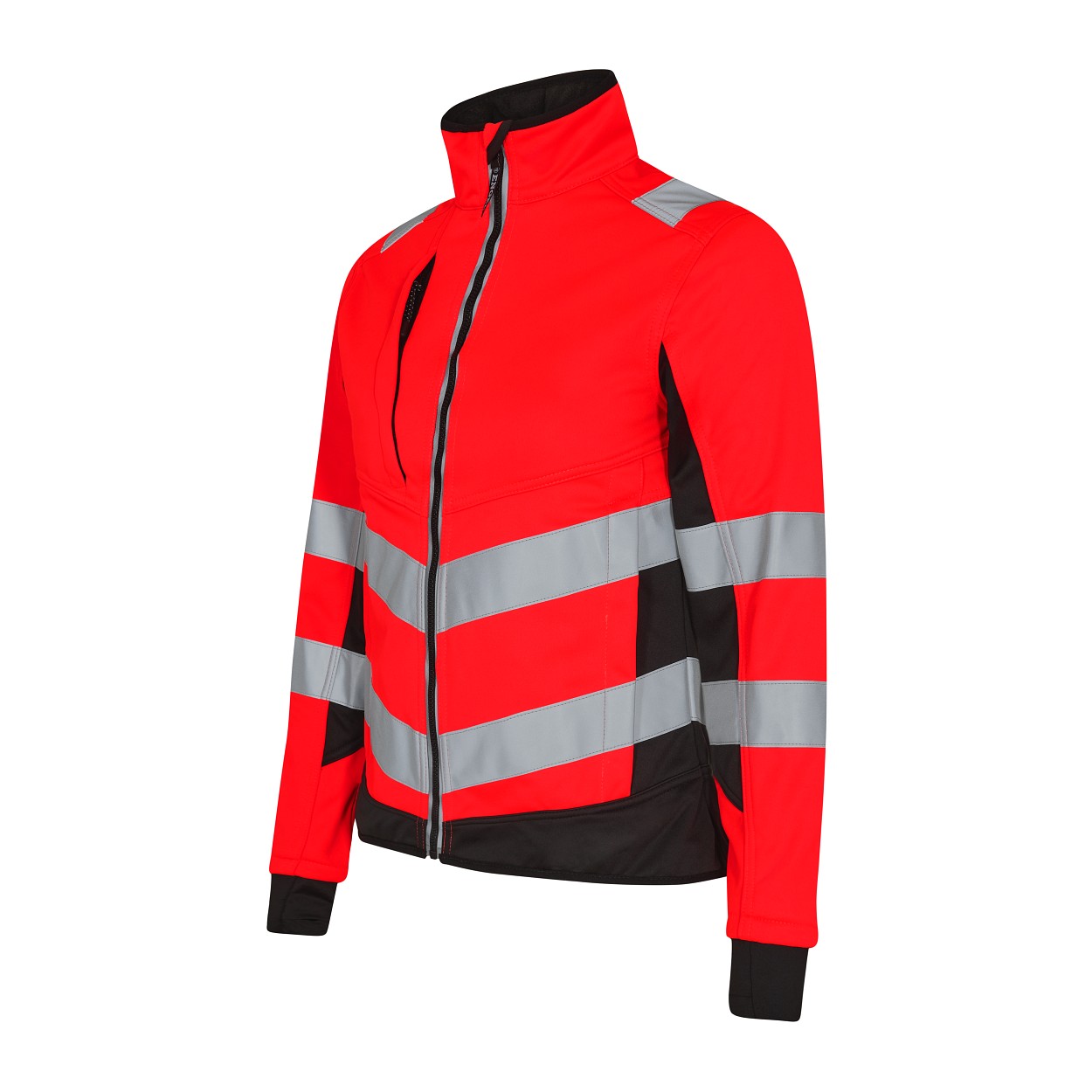 ENGEL Safety Damen Softshelljacke in Rot/Schwarz, Größe XS