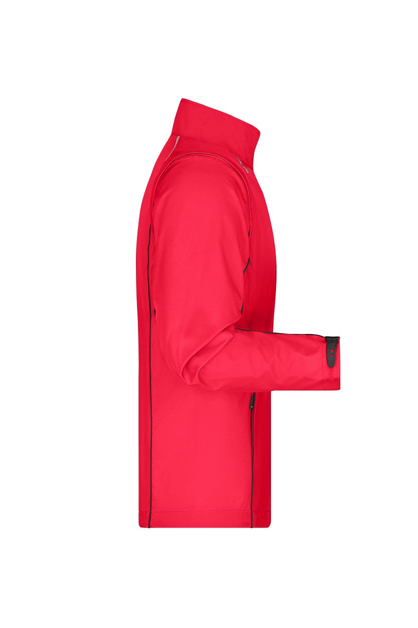 Men's Zip-Off Softshell Jacket "JN1122" in Red/Black, Größe 3XL - Daiber