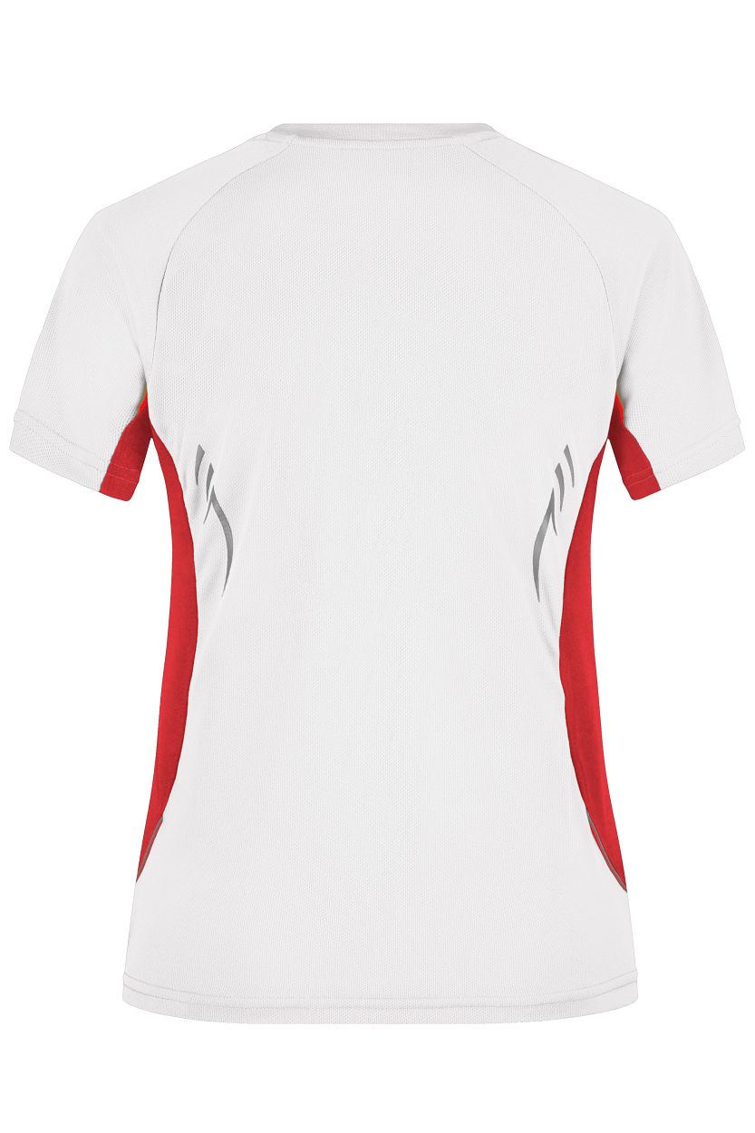 Ladies' Running-T "JN390" in White/Red, Größe 2XL - Daiber