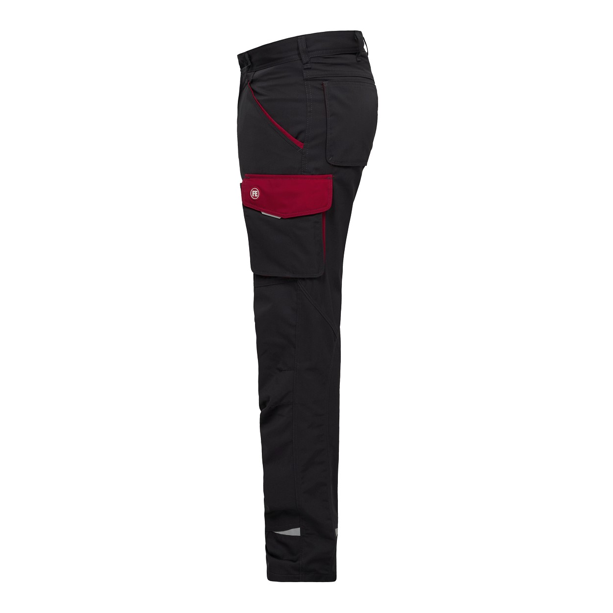 ENGEL Galaxy Light Arbeitshose in Anthrazit Grau/Tomato Red, Größe 106