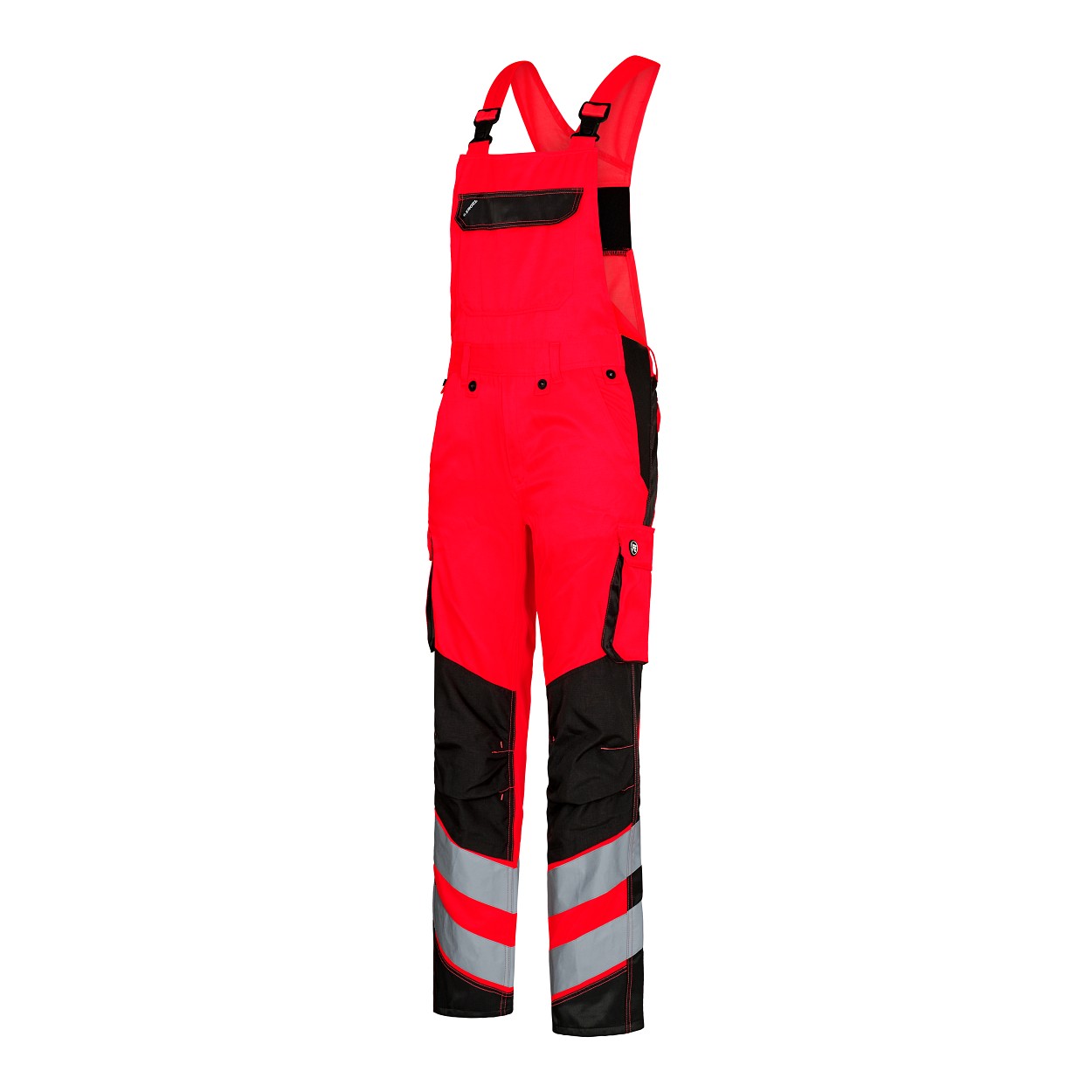 ENGEL Safety Light Latzhose in Rot/Schwarz, Größe 106
