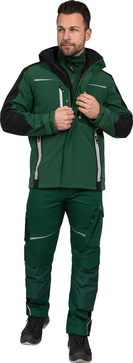Softshelljacke Flex Line Grün/Schwarz FLEXS, Gr. 2XL von Leibwächter