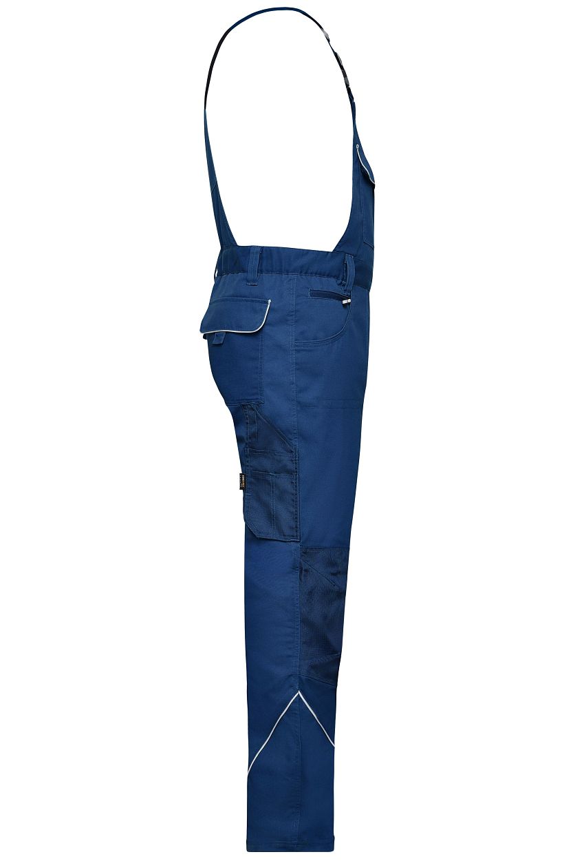 Workwear Pants with Bib - SOLID - "JN879" in Dark-Royal, Größe 62 - Daiber