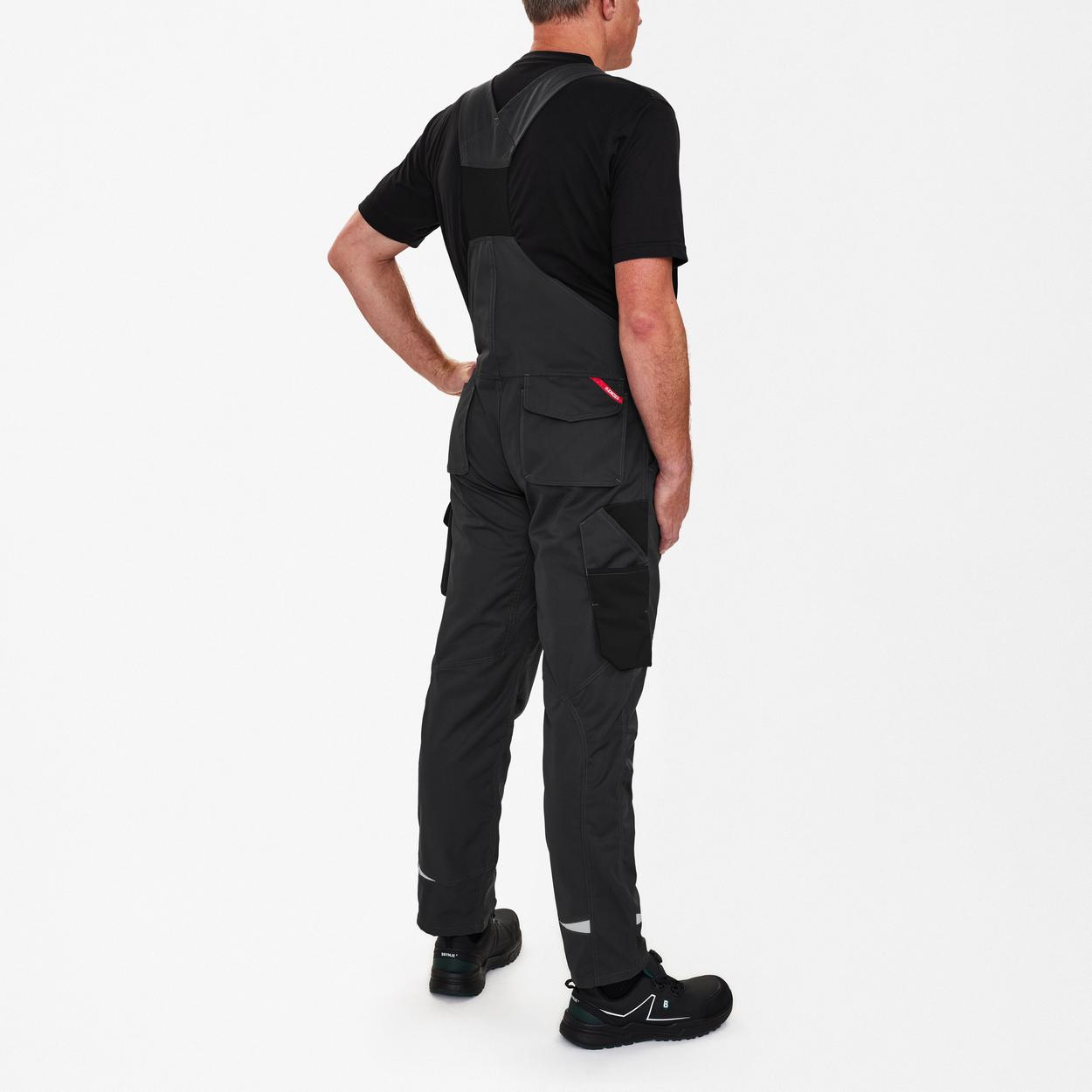 ENGEL Galaxy Light Latzhose in Anthrazitgrau/Schwarz, Größe 106