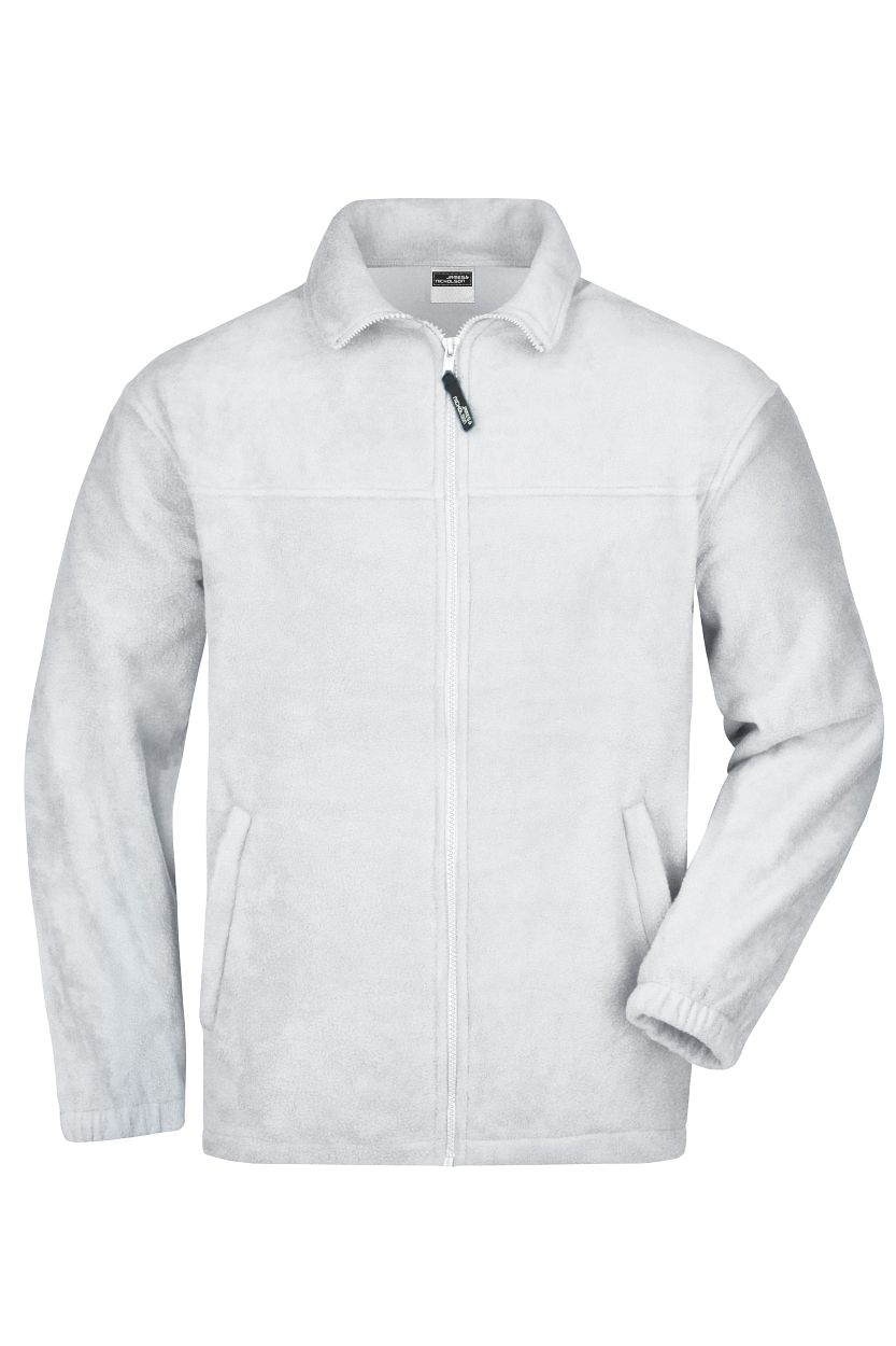 Full-Zip Fleece "JN044" in White, Größe 4XL - Daiber