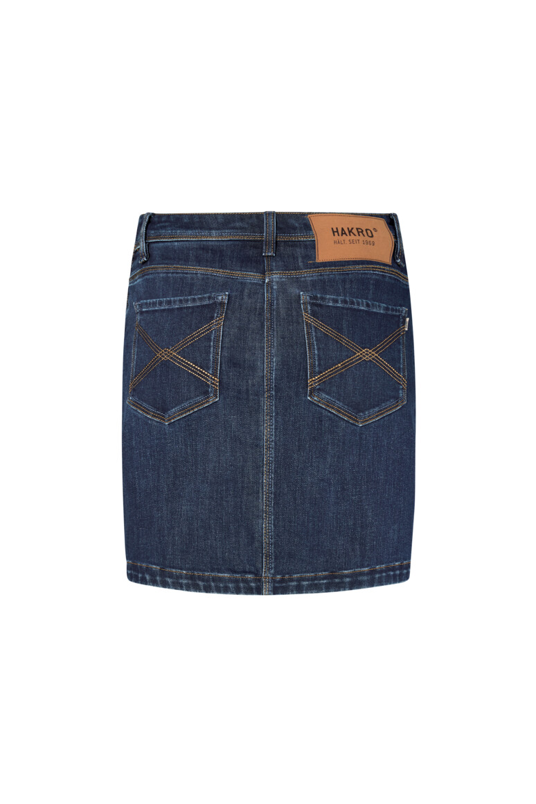 HAKRO 732 DAMEN 5-POCKET-JEANSSKORT X-STRETCH ECO in indigo, Größe 3XL