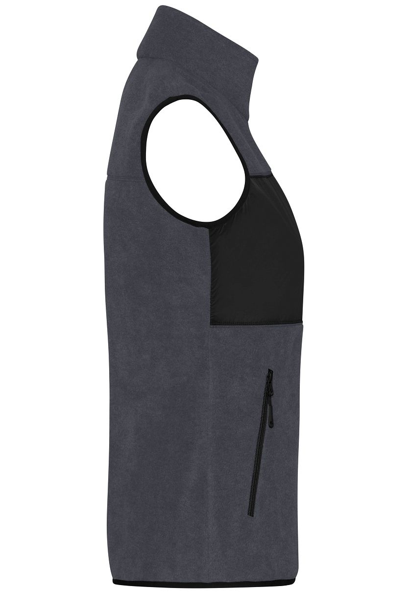 Ladies' Fleece Vest GRS "JN1309" in Carbon/Black, Größe 2XL - Daiber
