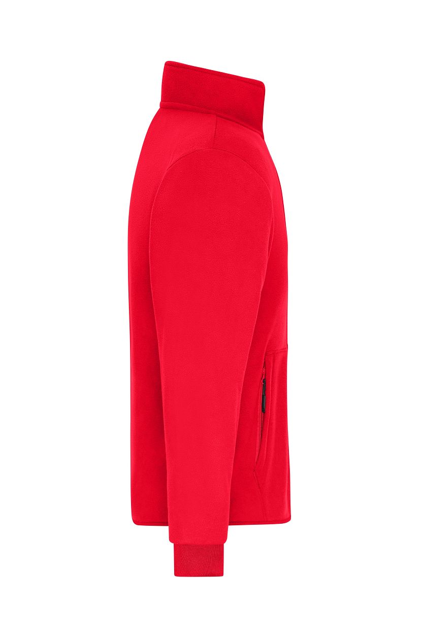 Men's Bonded Fleece Jacket "JN1322" in Red/Black, Größe 3XL - Daiber