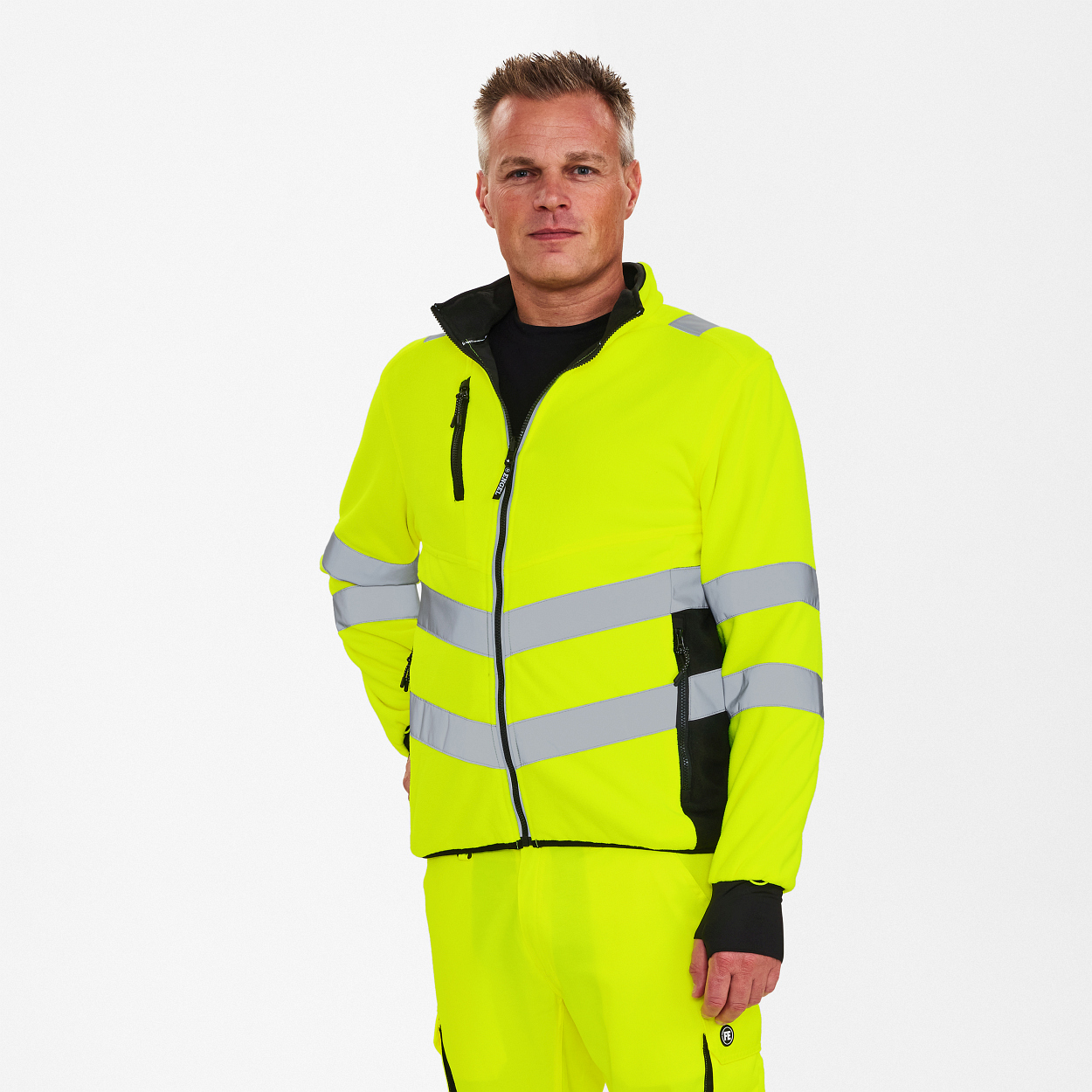 ENGEL Safety Fleecejacke in Gelb/Schwarz, Größe XS