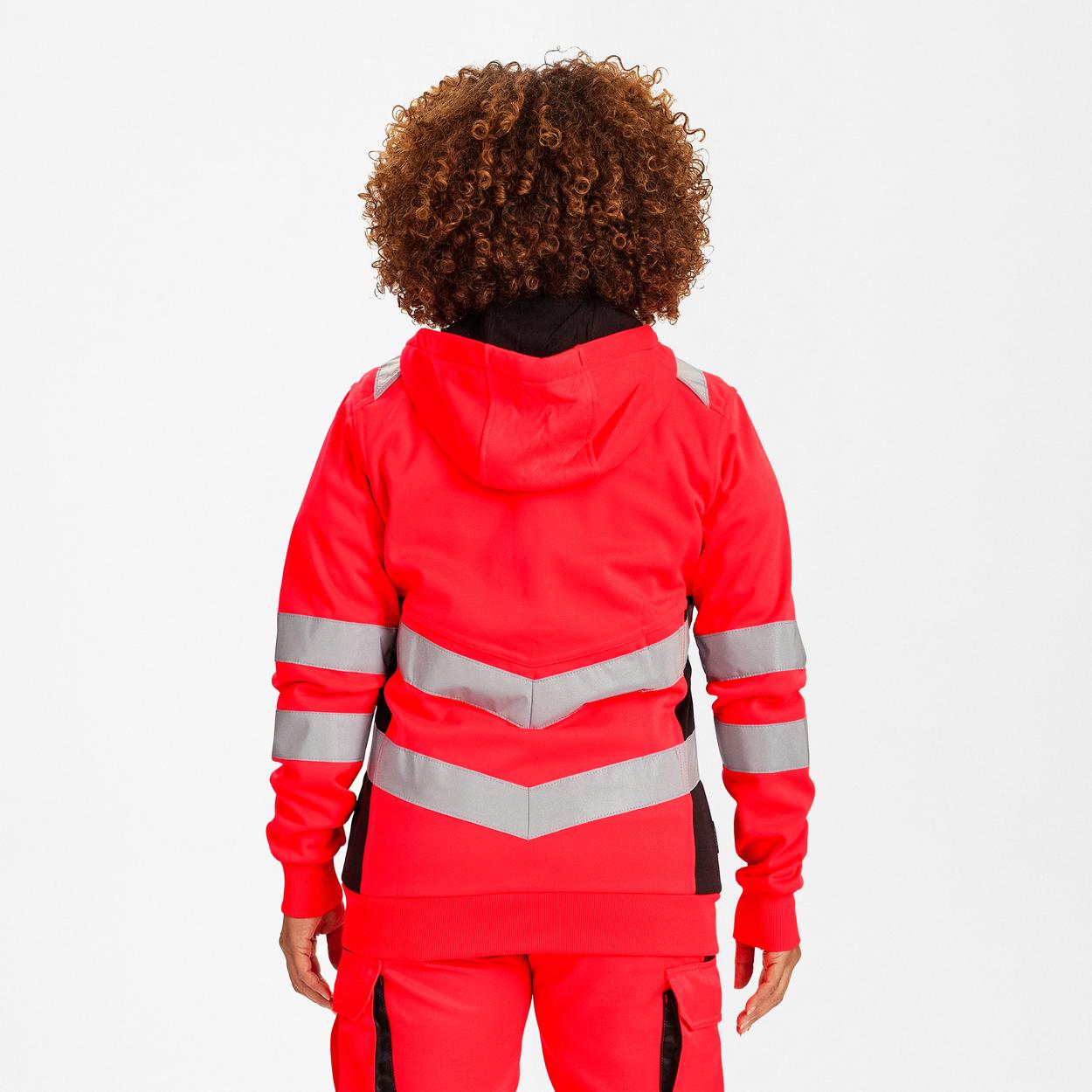 ENGEL Safety Damen Sweatcardigan in Rot/Schwarz, Größe XS