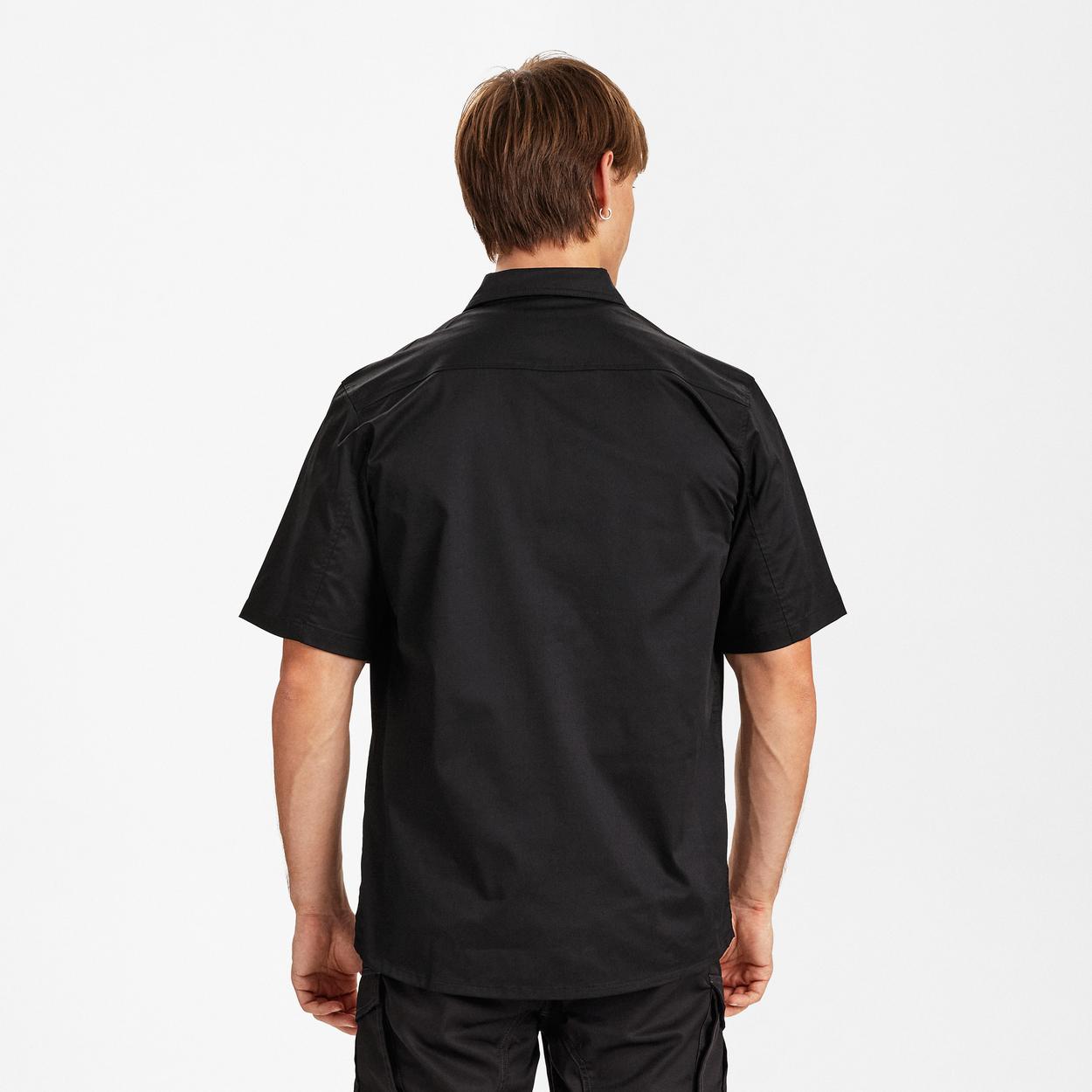 ENGEL Extend kurzärmliges Hemd mit Stretch in Schwarz, Größe XS