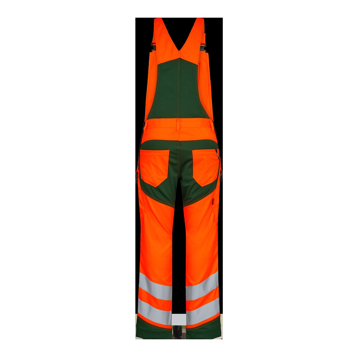 ENGEL Safety Latzhose mit 2-Wege-Stretch in Orange/Grün, Größe 26