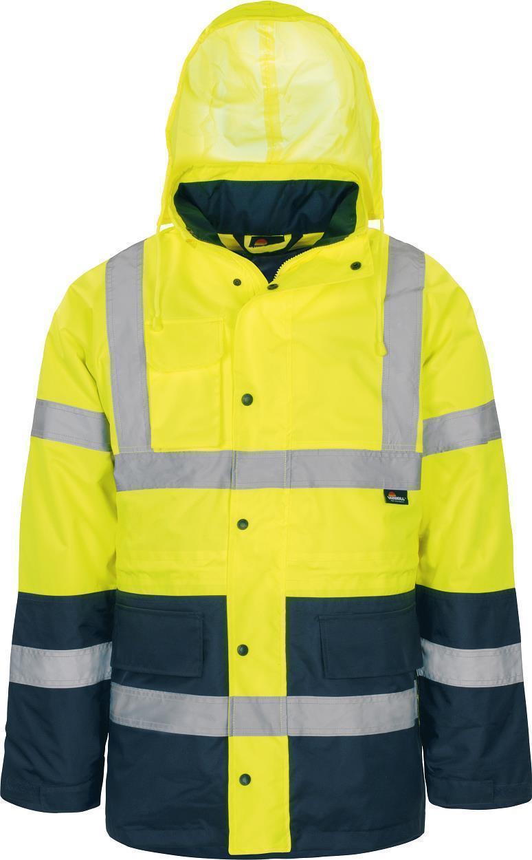 Warnschutz-K-Parka 2in1 leuchtgelb-marine in Gr. XXL von Vizwell