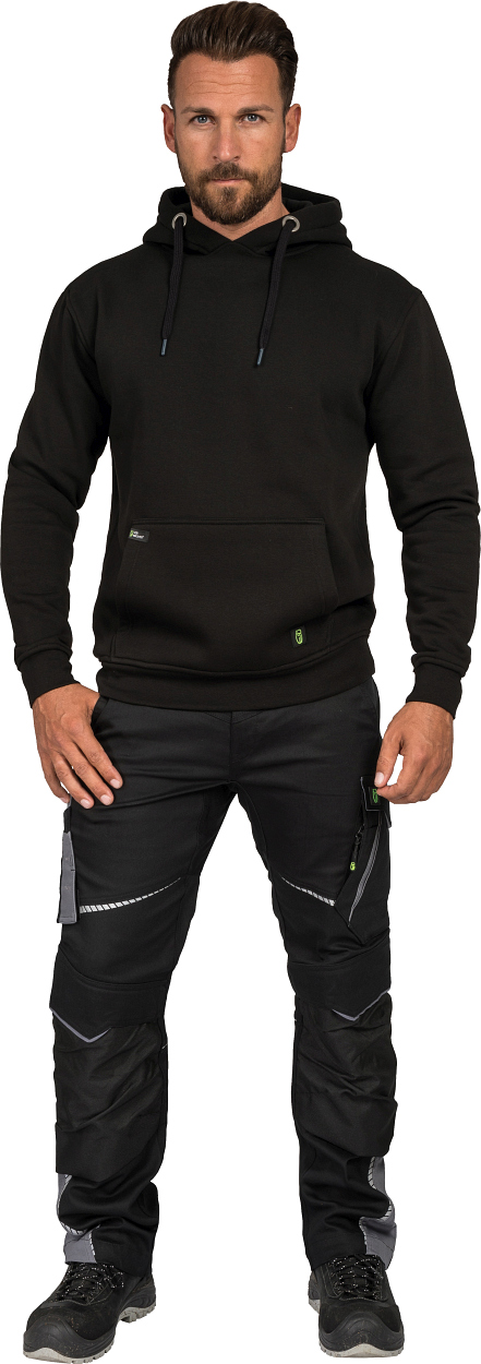 Hoodie "Toni" Flex Line Schwarz FLEXQ, Gr. 2XL von Leibwächter