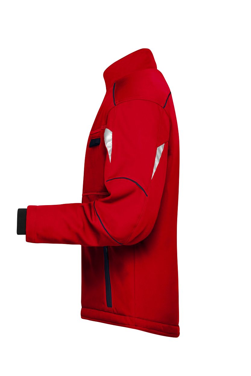 Workwear Softshell Padded Jacket - COLOR - "JN853" in Red/Navy, Größe 6XL - Daiber