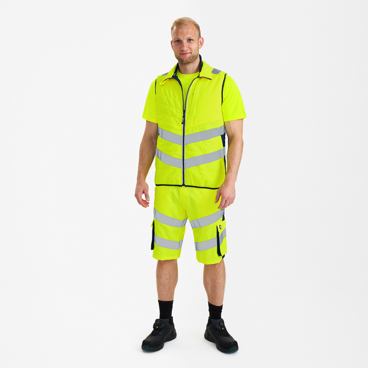 ENGEL Safety Stepp-Innenweste in Gelb/Blue Ink, Größe XS