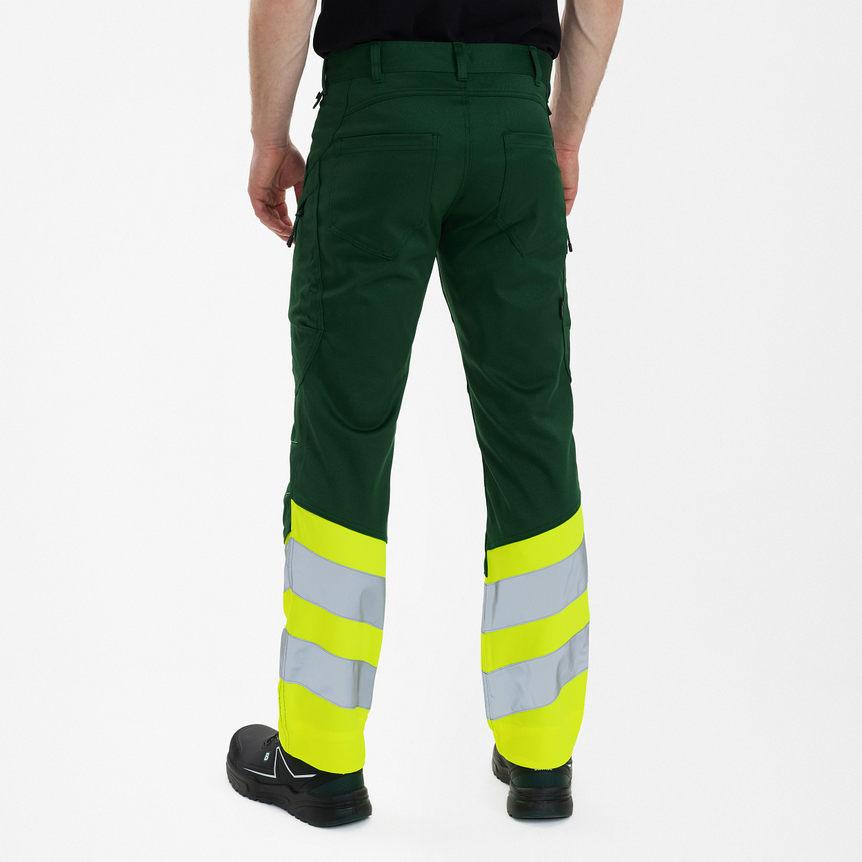 ENGEL Safety Hose in Green/Hivis yellow, Größe 26