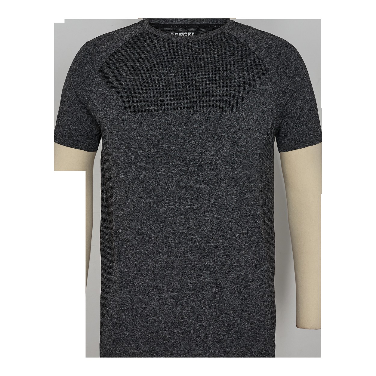 ENGEL X-treme Seamless T-Shirt in Black Melange, Größe S/M