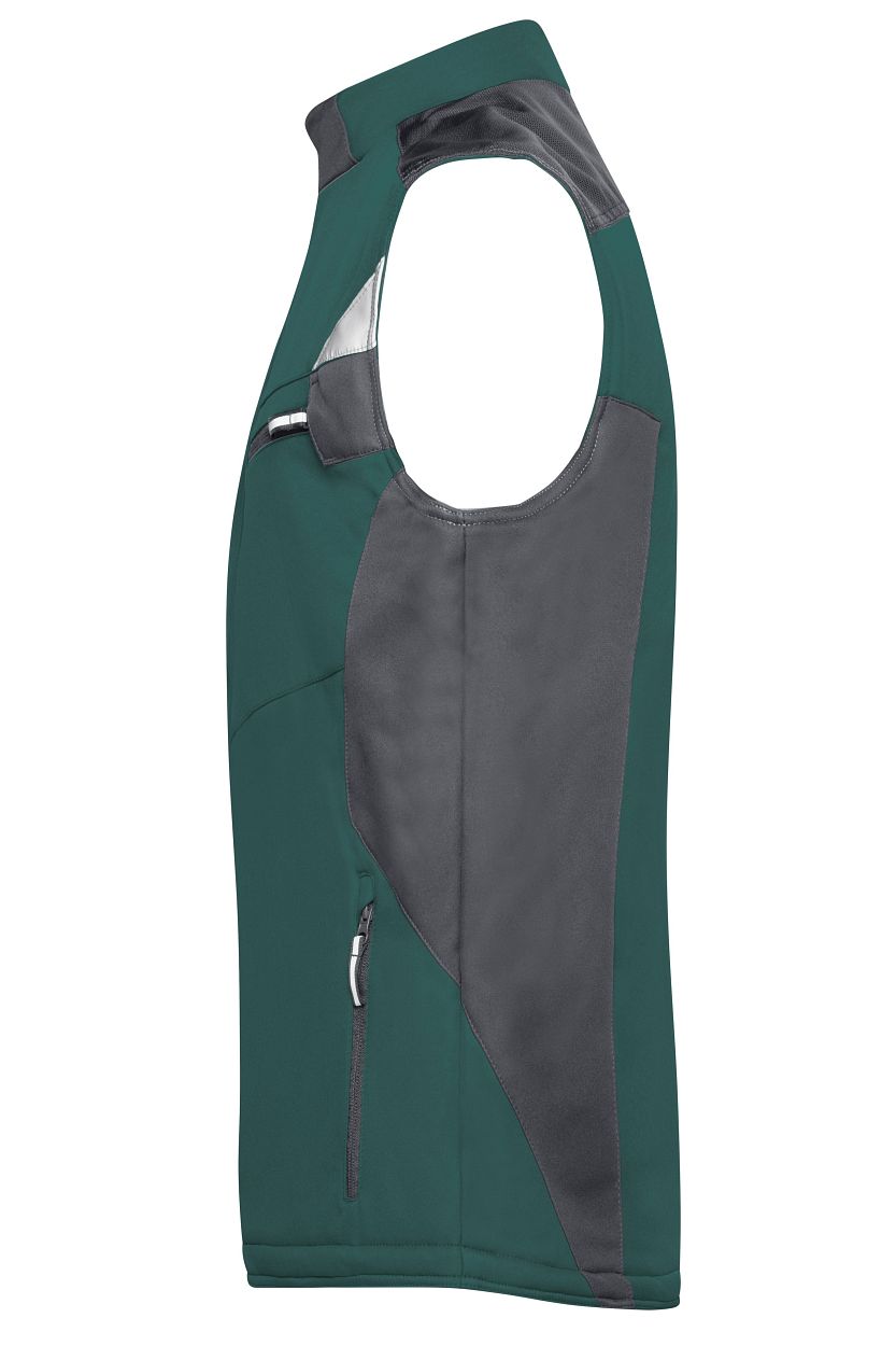Craftsmen Softshell Vest - STRONG - "JN825" in Dark-Green/Black, Größe 6XL - Daiber