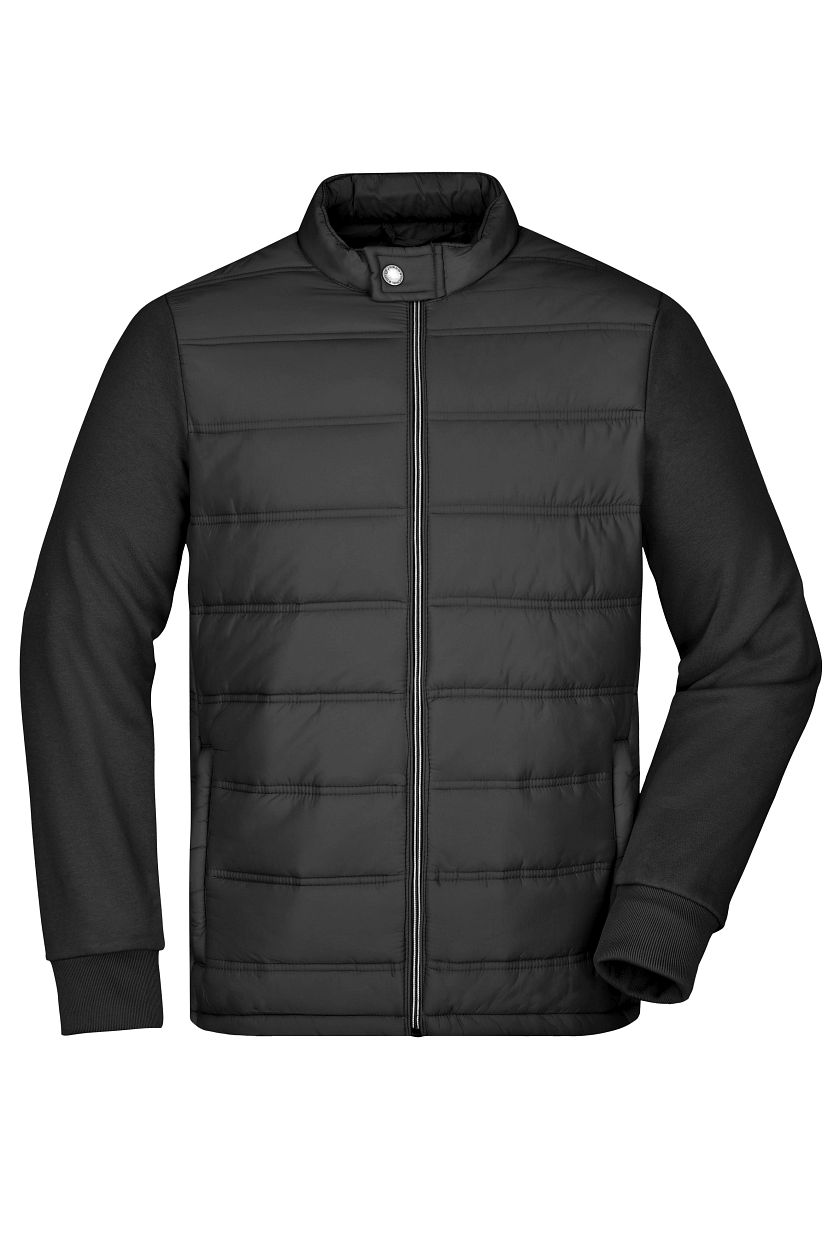 Men's Hybrid Sweat Jacket "JN1124" in Black, Größe 3XL - Daiber