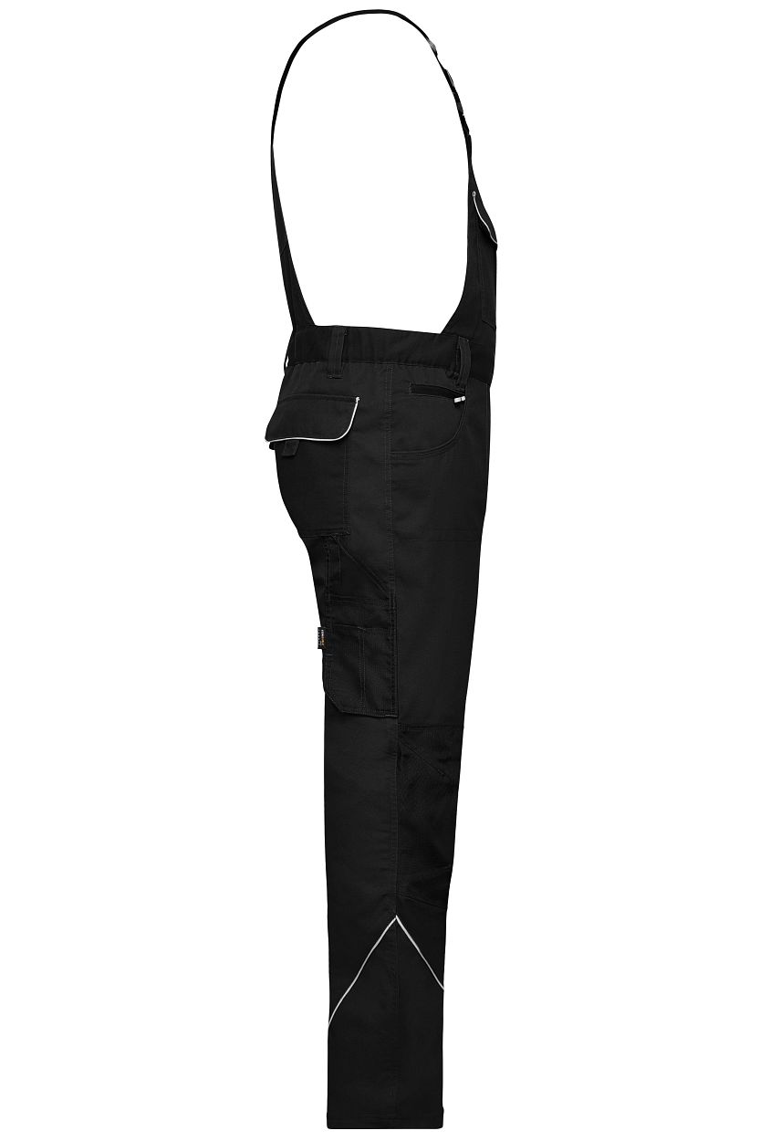 Workwear Pants with Bib - SOLID - "JN879" in Black, Größe 62 - Daiber