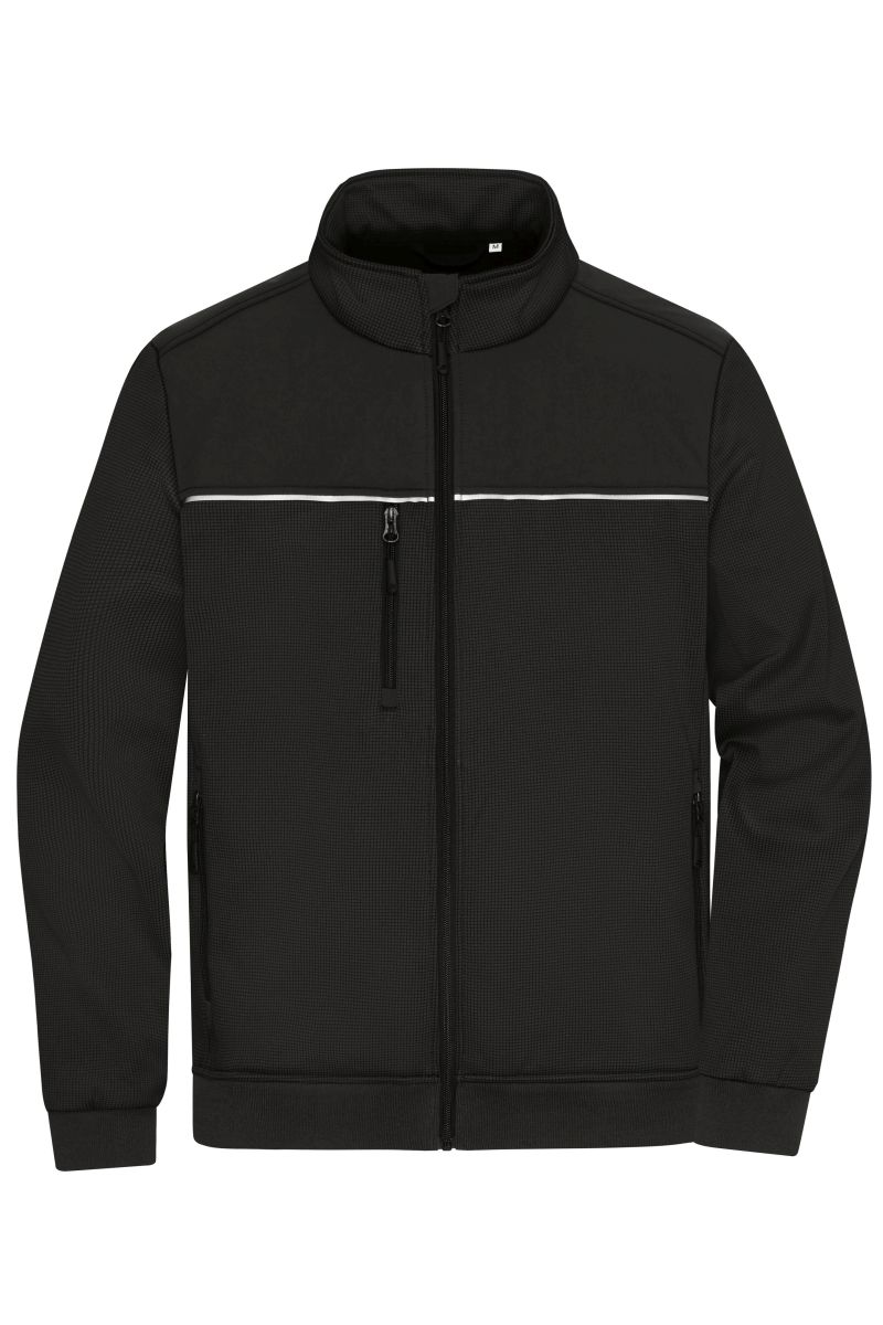 JN1868 Hybrid Workwear Jacke in Carbon / Black, Größe L von James & Nicholson