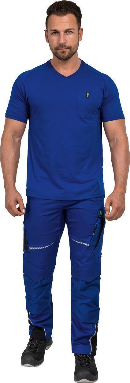 T-Shirt V-Neck Uwe FLEXT00 Flex Line in Kornblau, Gr. XS von Leibwächter
