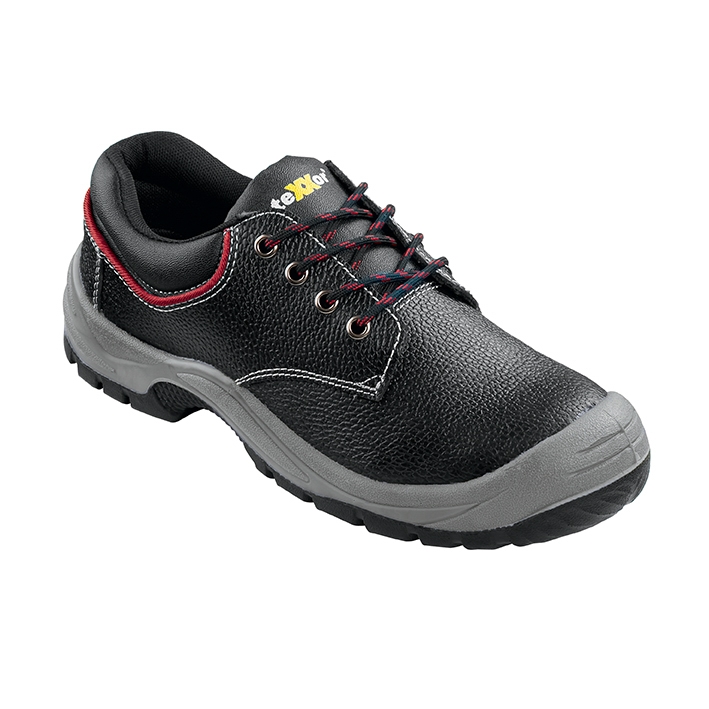 teXXor® S3-Sicherheitshalbschuhe NIZZA in Schwarz / Rot, Gr. 41