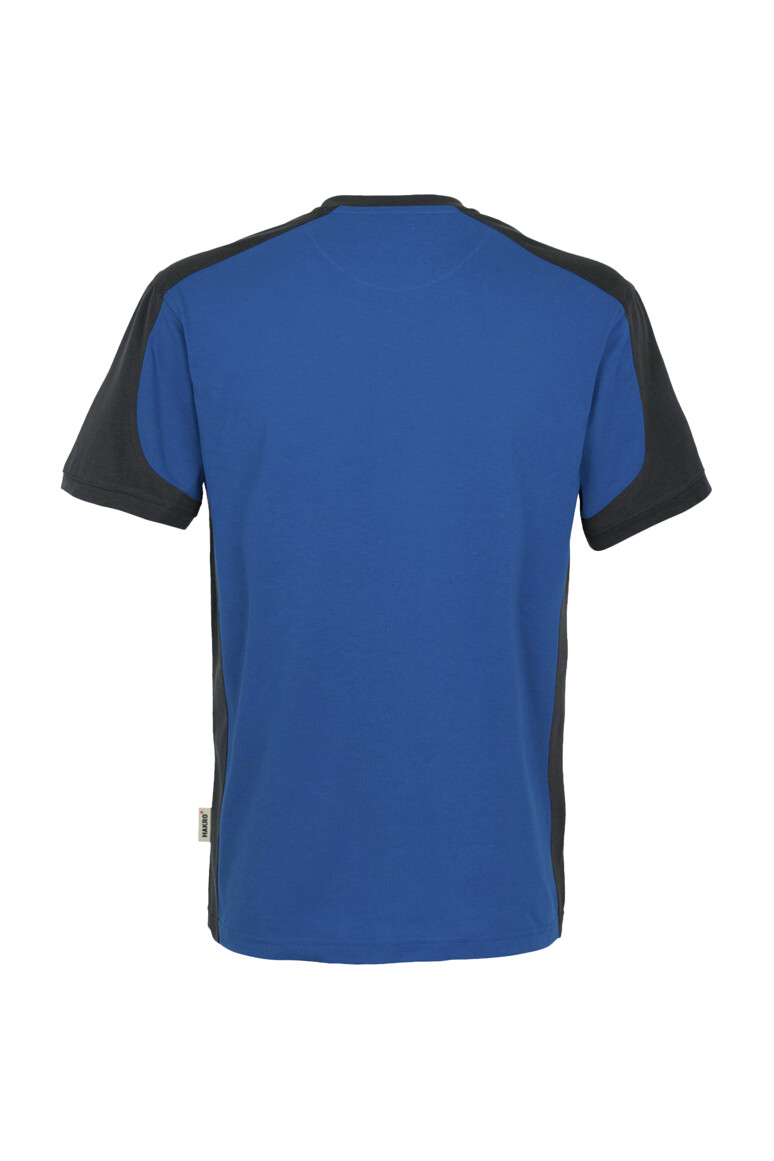 HAKRO 290 T-Shirt Contrast MIKRALINAR® in Royalblau/Anthrazit, Größe 6XL