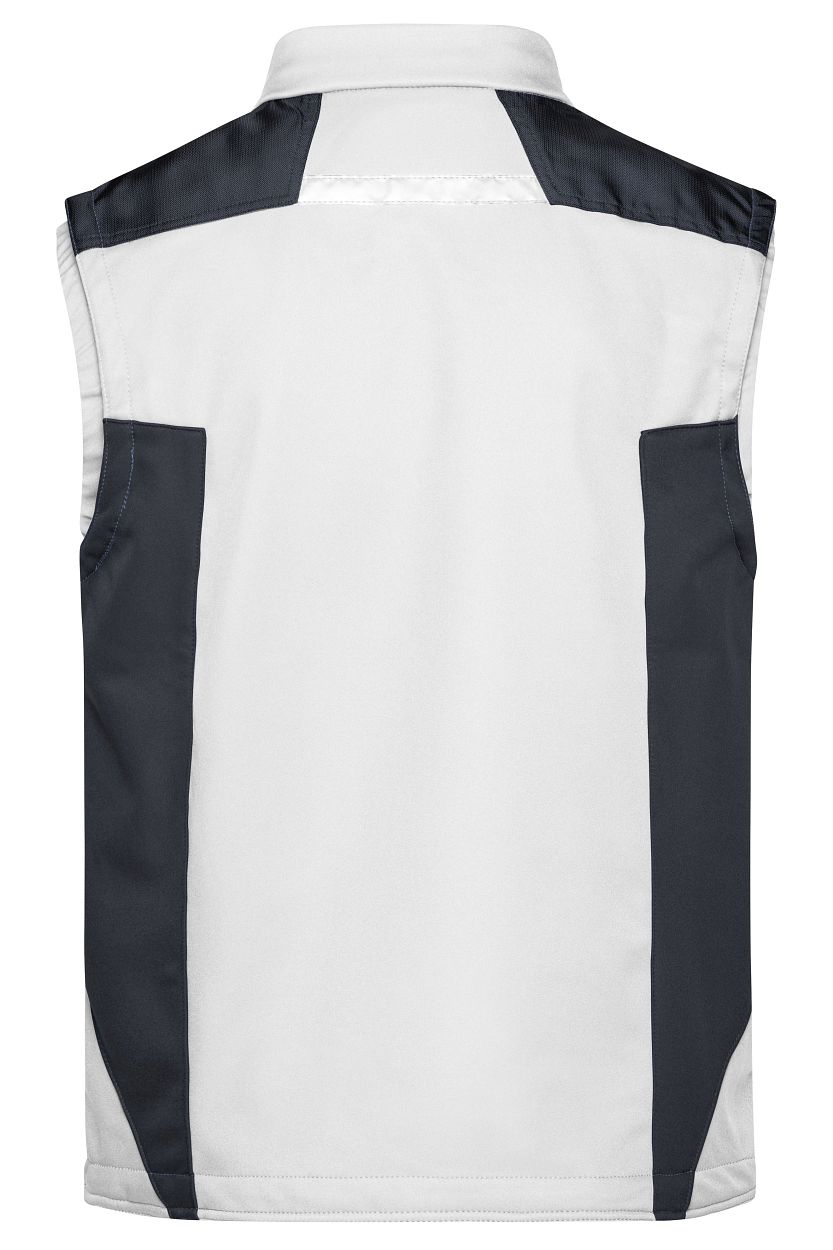 Workwear Softshell Vest - STRONG - "JN845" in White/Carbon, Größe 6XL - Daiber