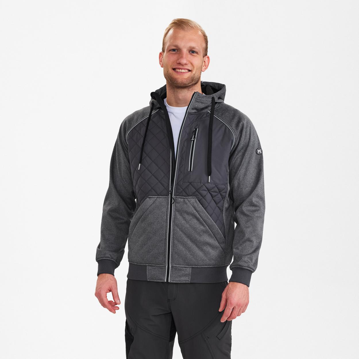 ENGEL X-treme Softshelljacke mit Kapuze in Anthrazit Grau, Größe XS
