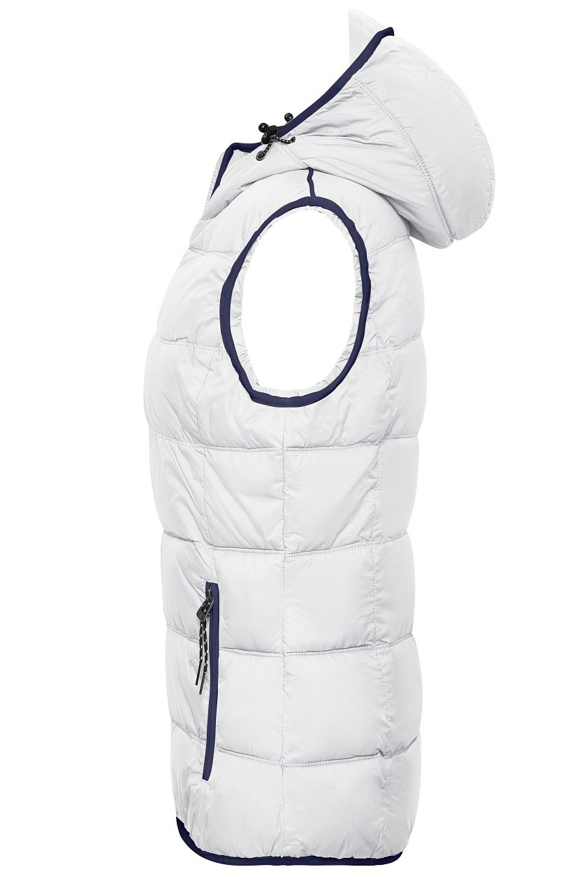 Ladies' Maritime Vest "JN1075" in White/Navy, Größe 2XL - Daiber