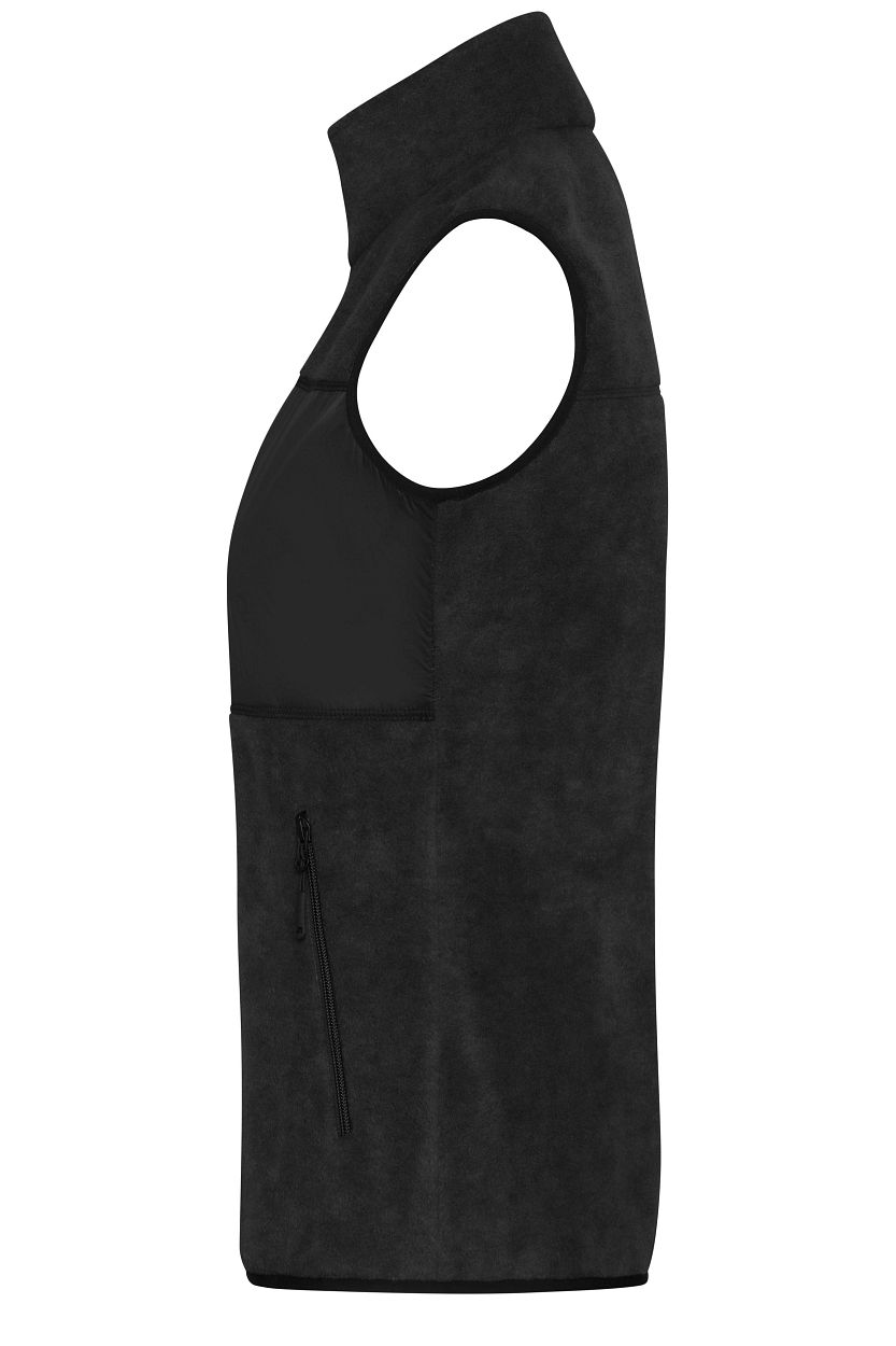 Ladies' Fleece Vest GRS "JN1309" in Black/Black, Größe 2XL - Daiber