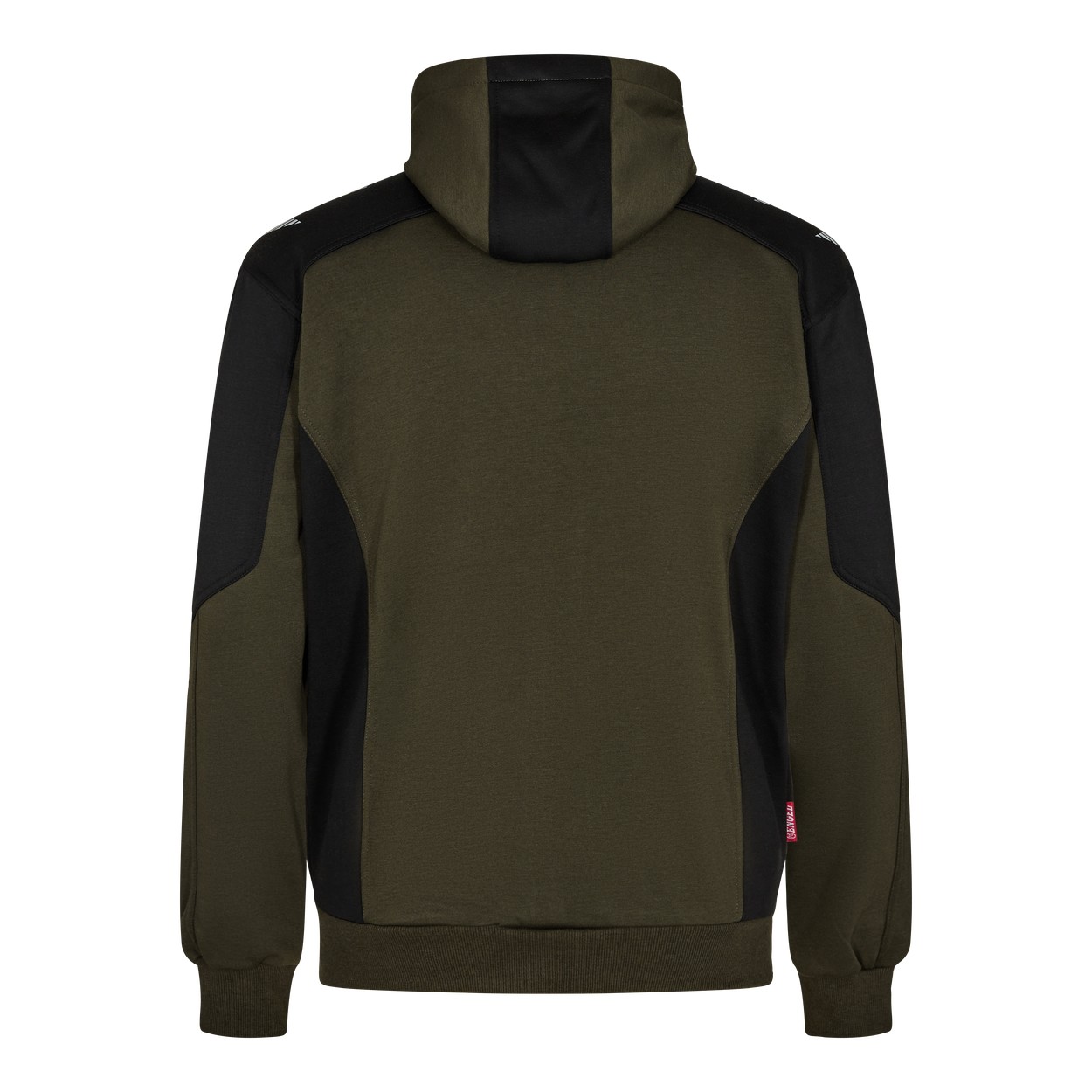 ENGEL Galaxy Sweatcardigan mit Kapuze in Forest Green/Schwarz, Größe 2XL