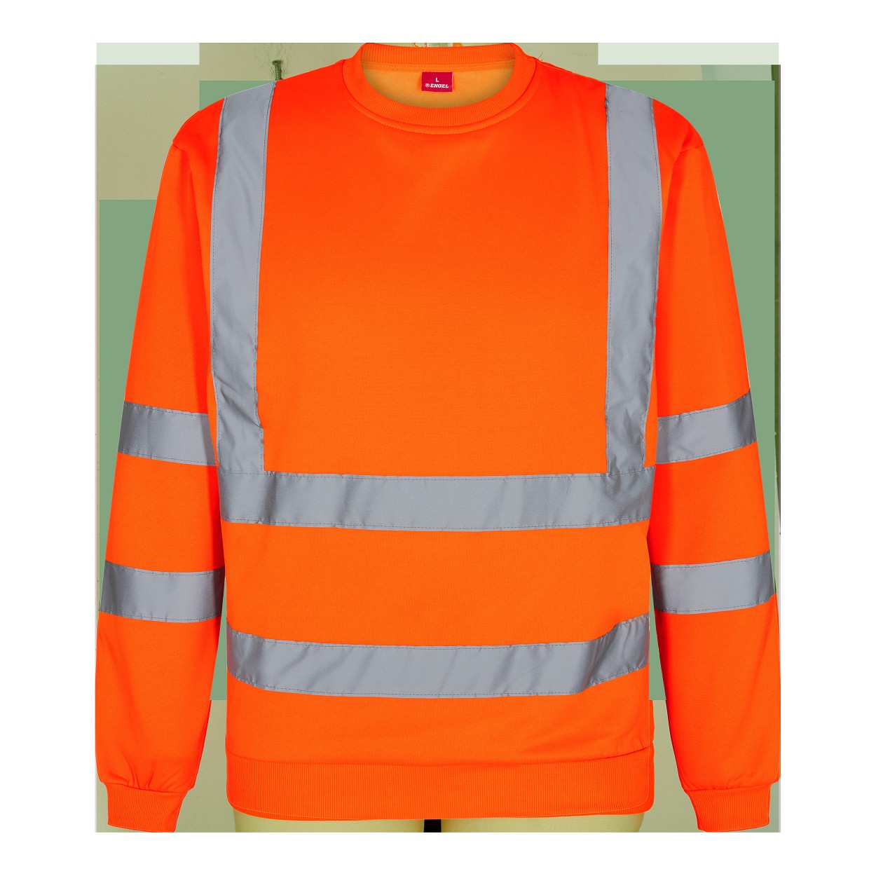 ENGEL Safety Sweatshirt in Hi-vis Orange, Größe XS