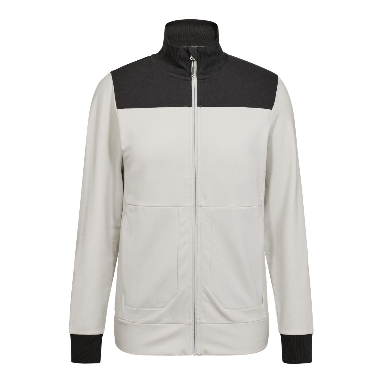 ENGEL Entire Damen Sweatcardigan mit Kragen in Bone White / Anthracite Grey, Größe XS