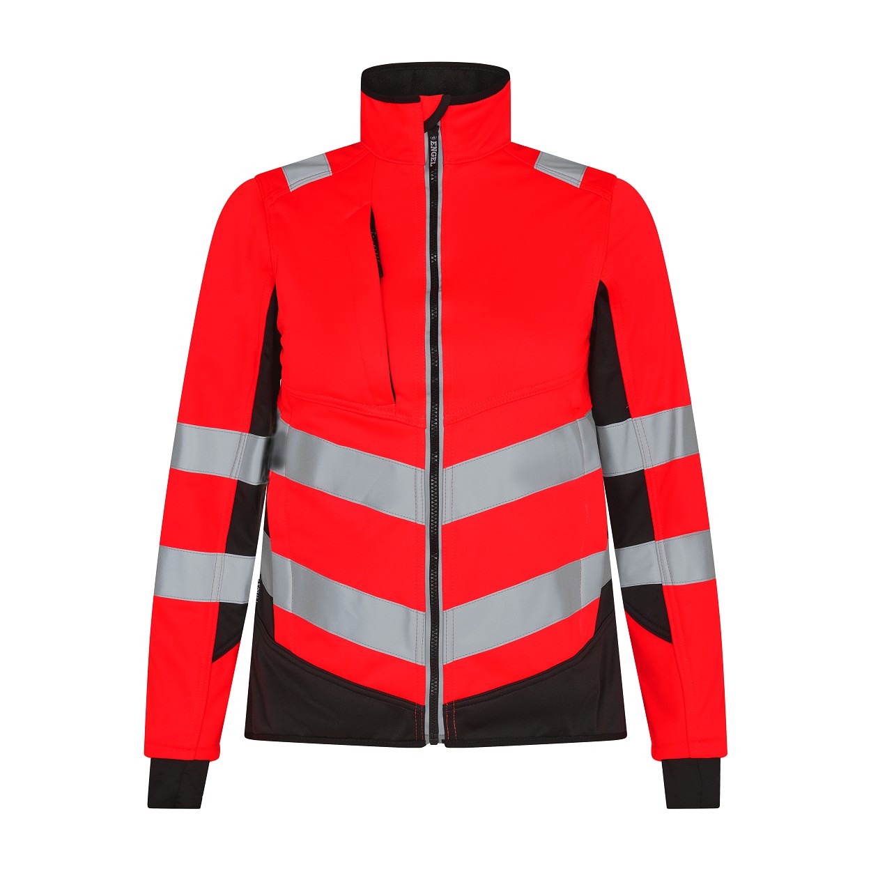 ENGEL Safety Damen Softshelljacke in Rot/Schwarz, Größe XS