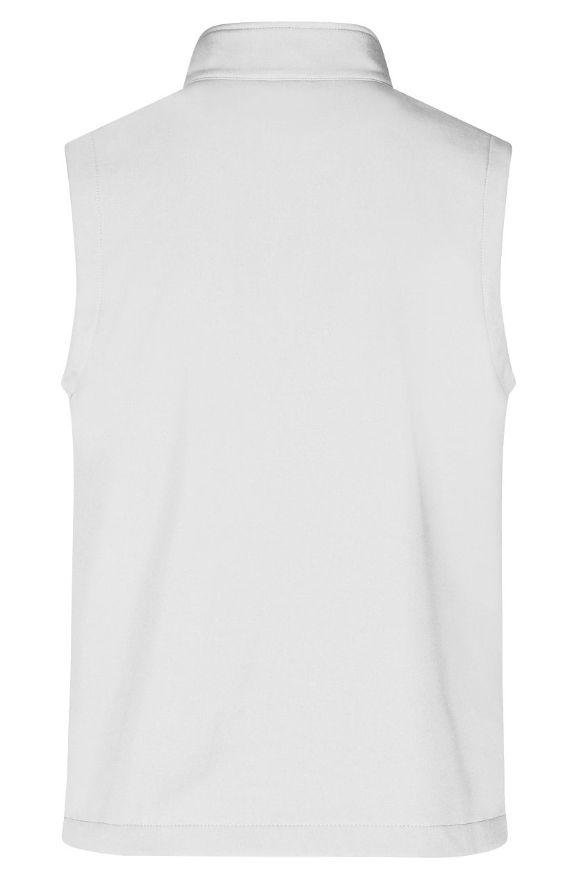 Men's Promo Softshell Vest "JN1128" in White/White, Größe 3XL - Daiber