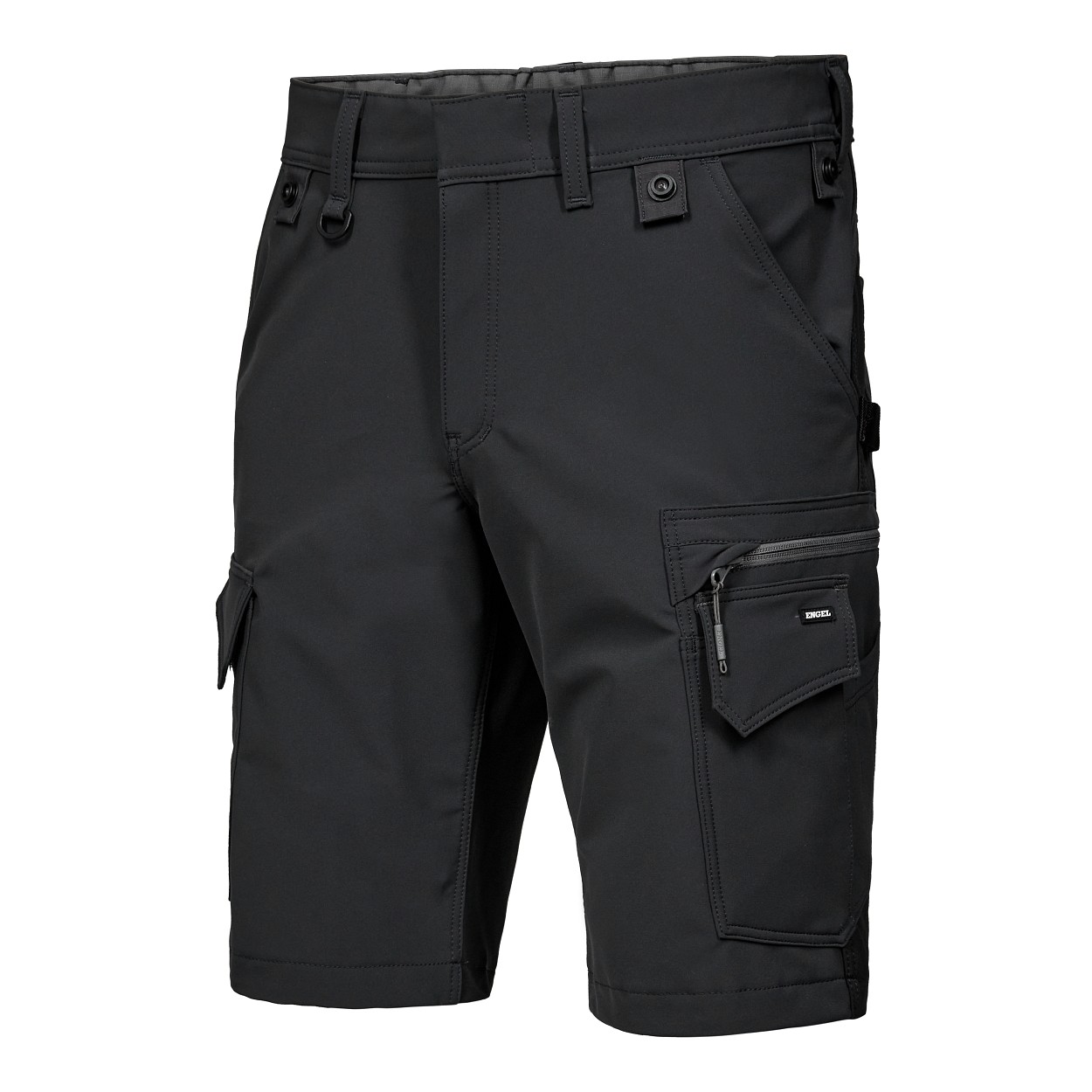 ENGEL Entire Shorts mit 4-Wege-Stretch in Anthrazitgrau/Schwarz, Größe 54