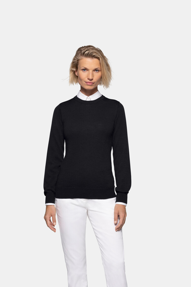 HAKRO 146 Damen Pullover Merino-Wolle in Schwarz, Größe XS HAKRO 146 Damen Pullover Merino-Wolle in Schwarz, Größe XS
