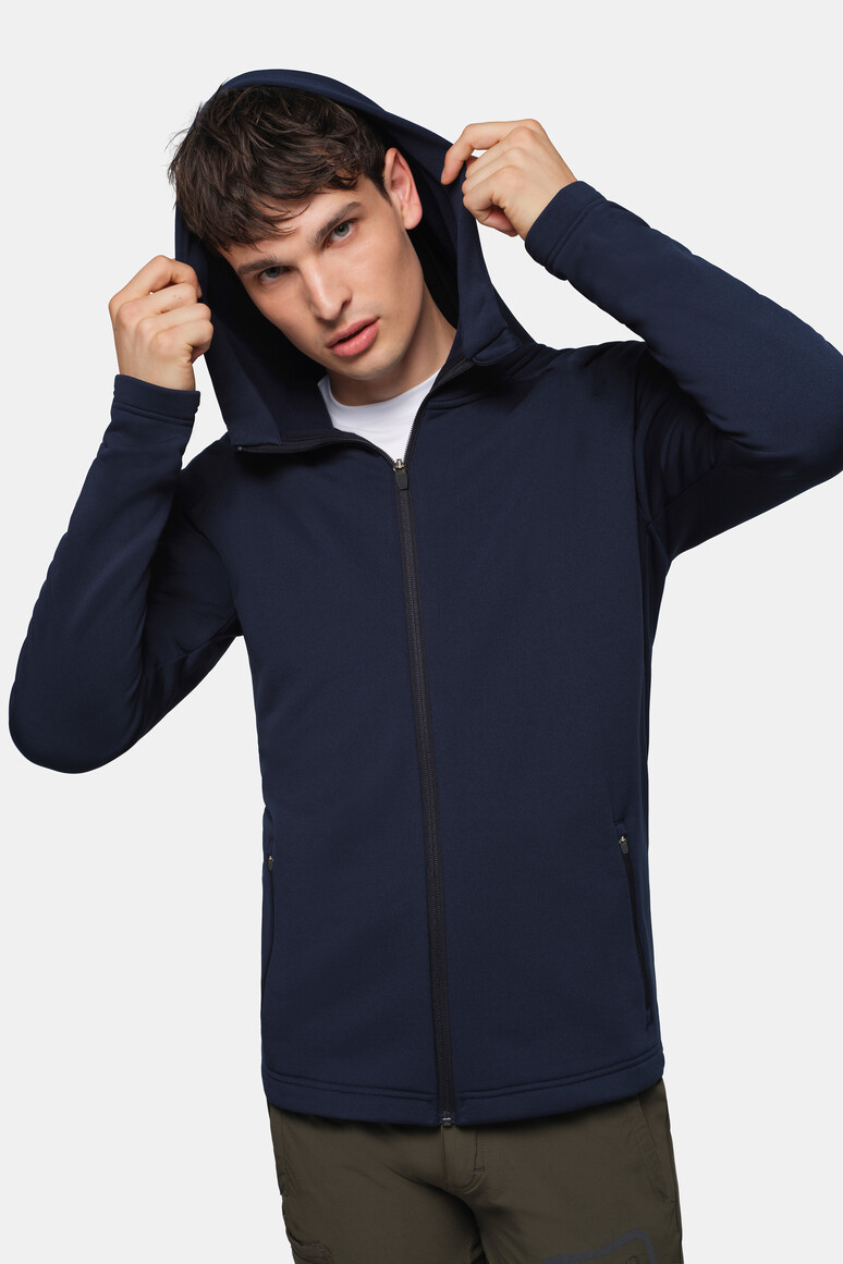 HAKRO 873 Kapuzen-Tecjacke ECO in Tinte, Größe 3XL