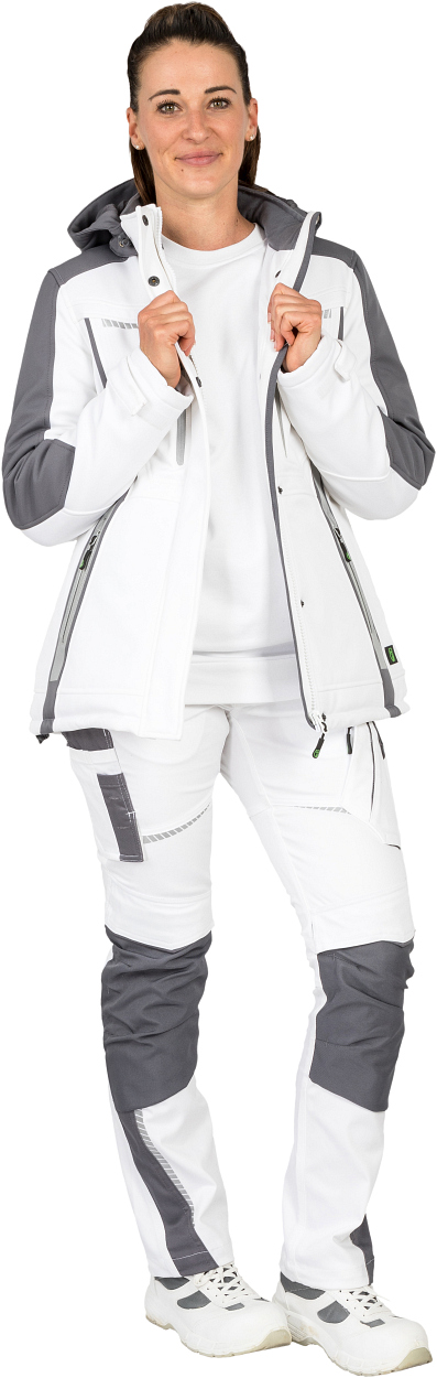 Damen-Bundhose Flex Line Weiß/Grau FLXDH, Gr. 52 von Leibwächter