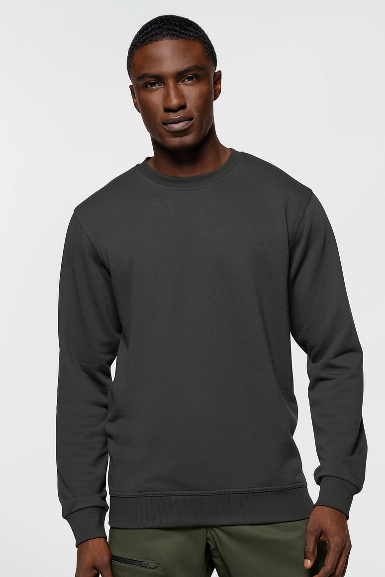 HAKRO 567 Label Free Sweatshirt Heavy MIKRALINAR® ECO in karbongrau, Größe 6XL