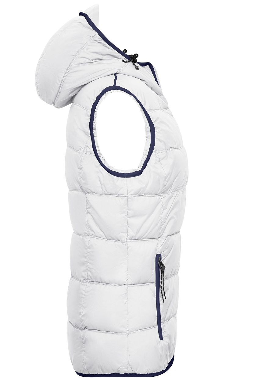 Ladies' Maritime Vest "JN1075" in White/Navy, Größe 2XL - Daiber