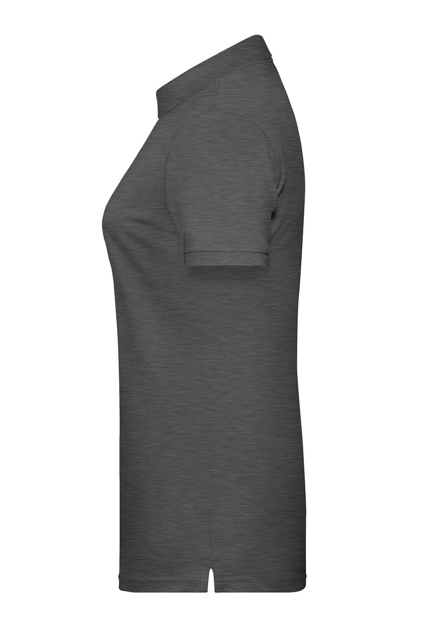 Ladies' Basic Polo OCS Standard "8009" in Black-Heather, Größe 2XL - Daiber