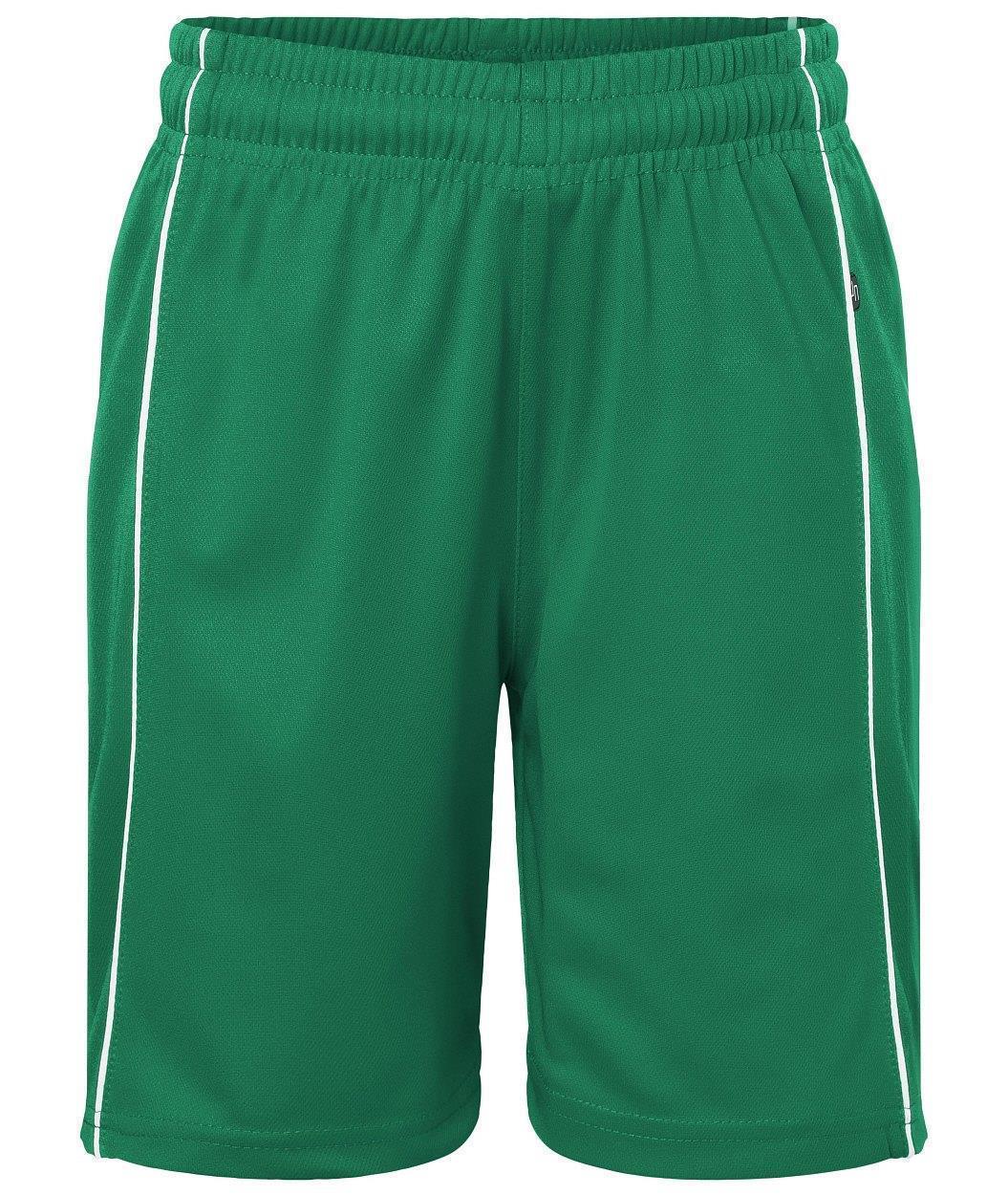 Basic Team Shorts Junior "JN387K" in Green/White, Größe 2XL - Daiber