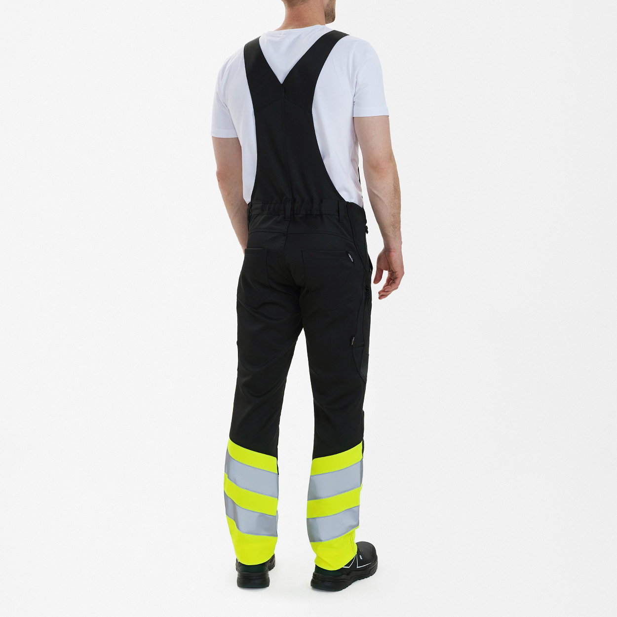 ENGEL Safety Latzhose mit 2-Wege-Stretch in Schwarz/Gelb, Größe 26