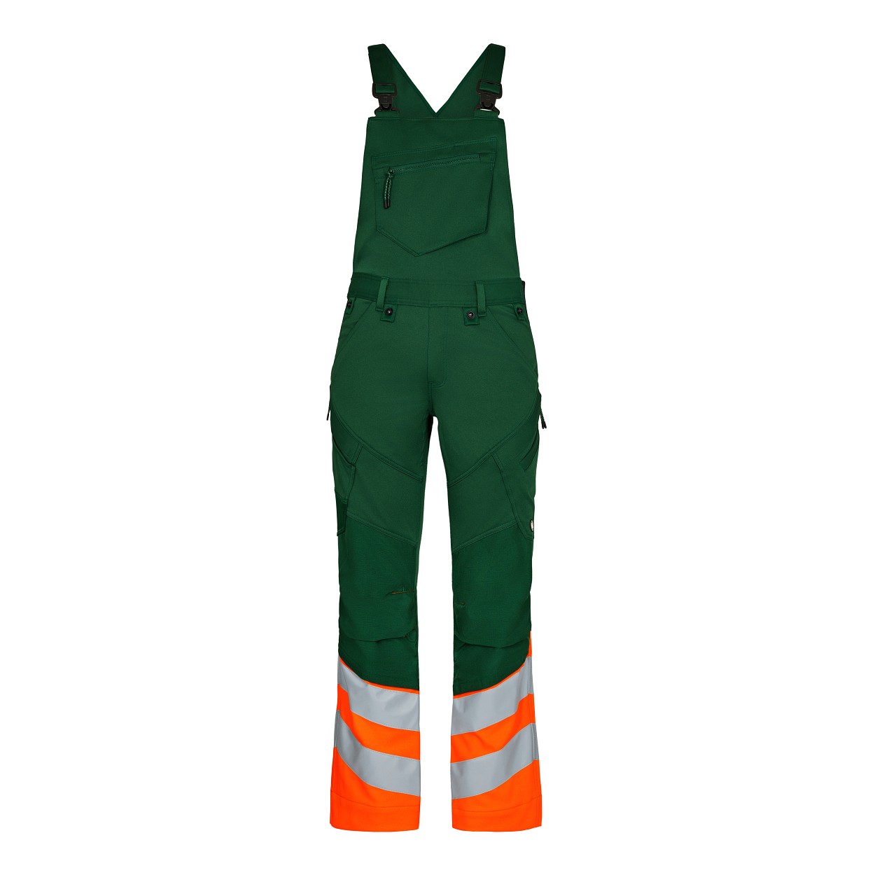 ENGEL Safety Latzhose in Grün/Orange, Größe 26