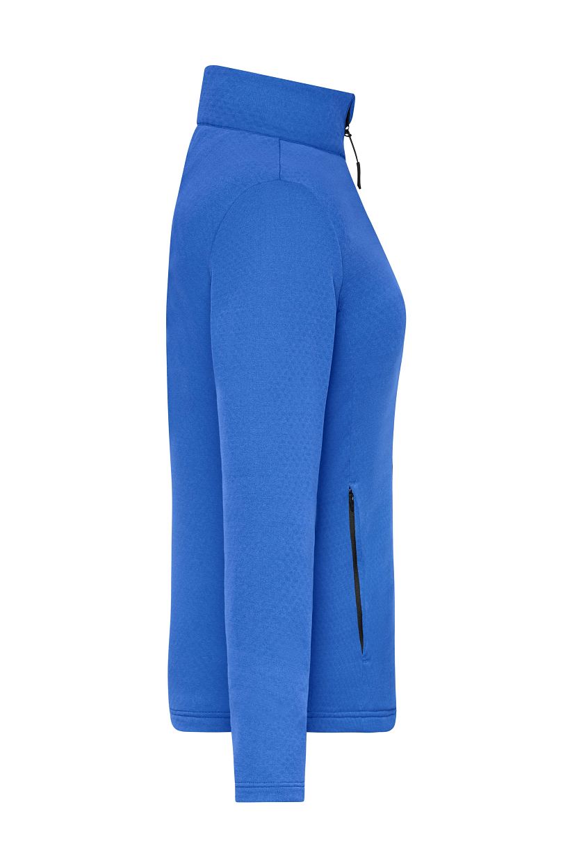 Ladies' Sports Structured Fleece Jacket GRS "JN1387" in Peacock-Blue, Größe 2XL - Daiber